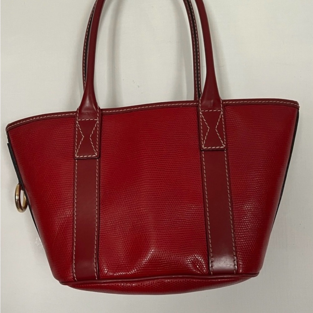 Chic Burgundy Leather Tote Bag